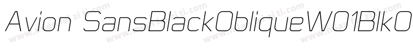 Avion SansBlackObliqueW01BlkObl字体转换